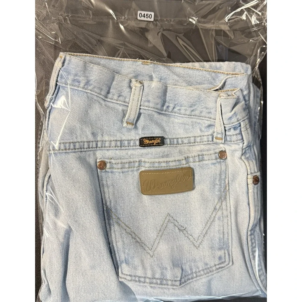 Wrangler Five Star Regular Fit Jeans Mens 38x32 Light Wash 100% Cotton USA